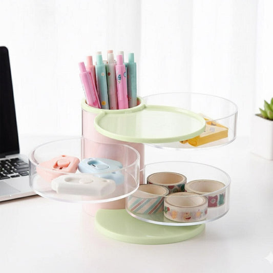 3-layer Rotatable Jewellery Cosmetic Organizer