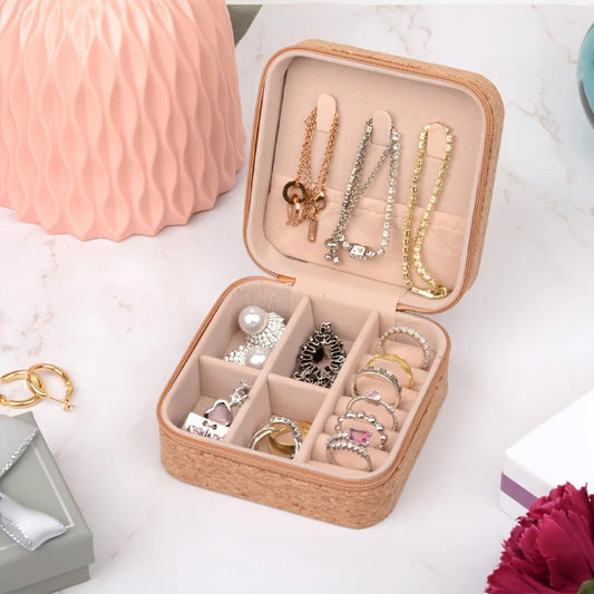 Premium Mini Jewelry Organizer Box Vintage Floral Design