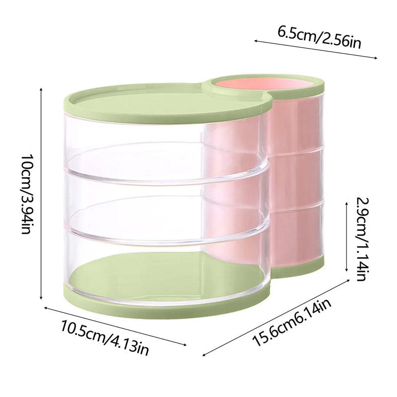 3-layer Rotatable Jewellery Cosmetic Organizer