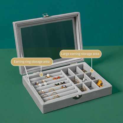 Portable Jewelry Organizer Box With Lock